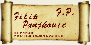 Filip Panjković vizit kartica